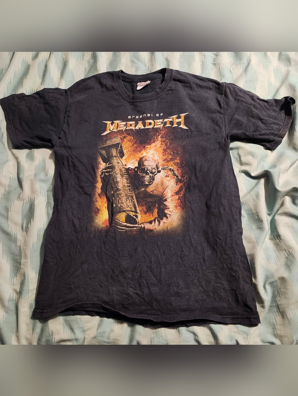 Vintage Megadeth "Arsenal Of Megadeth" T-Shirt Men's Medium Hanes Tag